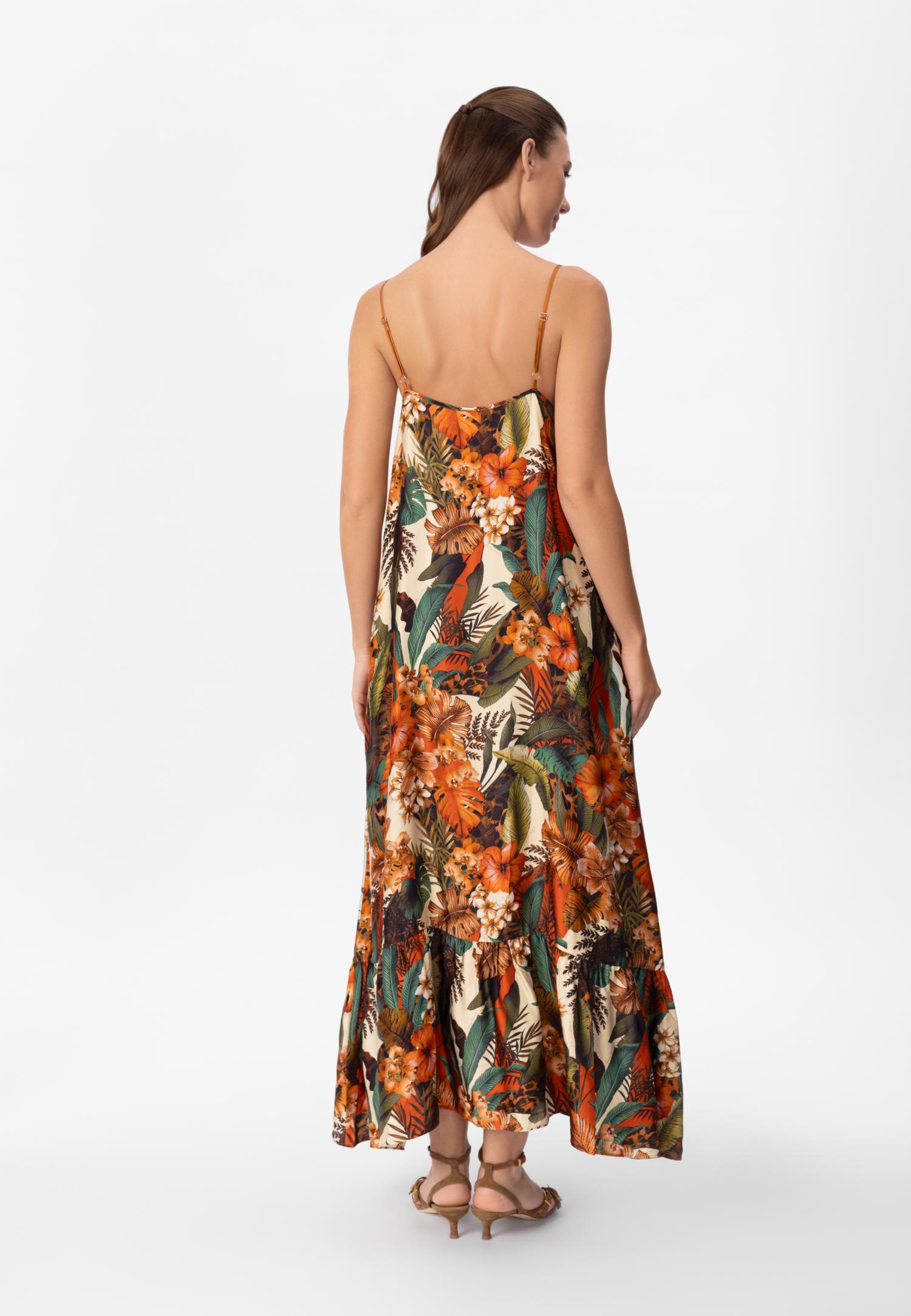 Сукня-сарафан з тенселю та шовку